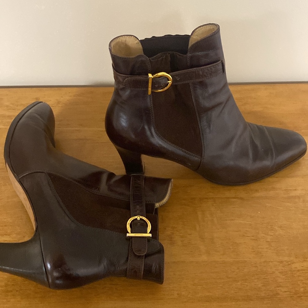 Salvatore Ferragamo Leather/Suede Boots 8.5